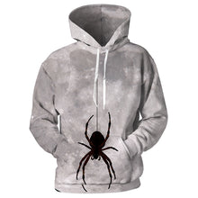 Load image into Gallery viewer, Cloudstyle New Fashion Hoodies Male 3D Spider Cobweb Printed Sweatshirts Full Print Unisex Hooded Funny Grey Tracksuits Tops 5XL