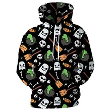 Load image into Gallery viewer, Cloudstyle Skulls Hoodies Men Women 3D Full Print Ghost Candy Besom Swearshirts Anime Cartoon Hooded Fashion Winter Tracksuits