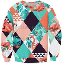 Load image into Gallery viewer, 3D Full Print Sweatshirts Men Women Swan Flamingo Pullovers Unisex Hoodies Bird Flower Grass Streetwear Tracksuits dropshipping