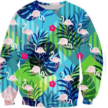 Load image into Gallery viewer, 3D Full Print Sweatshirts Men Women Swan Flamingo Pullovers Unisex Hoodies Bird Flower Grass Streetwear Tracksuits dropshipping